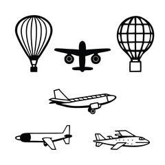 Airborne Silhouettes Vector Aircraft Collection