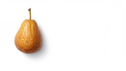 Medlar fruit isolated on a white surface, suitable for editorial use