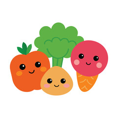 funny cartoon vegetables