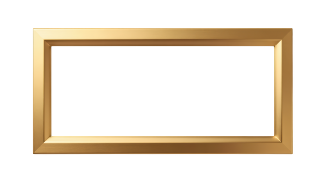 Elegant gold frame with sleek design, perfect for showcasing artwork or photographs. Ideal for adding touch of luxury to any space