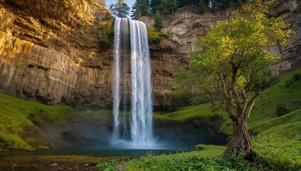 Water cascading over rocky terrain, showcasing erosion risk