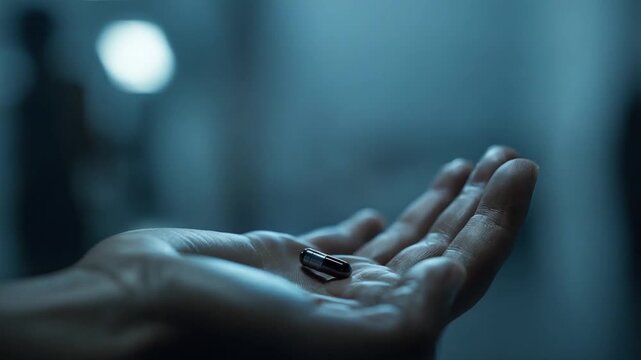 Holding The Secret: A close-up shot of a hand cupping a small, mysterious object, bathed in a soft, ethereal light. The object's purpose and nature remain enigmatic, sparking curiosity. 