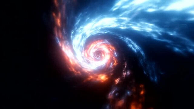 Fiery cool cosmic vortex engulfs deep space
