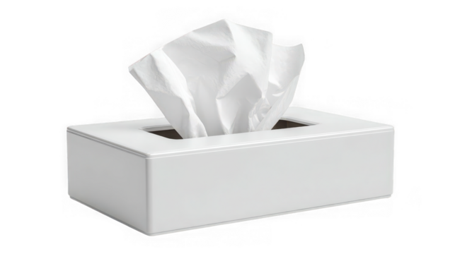 White tissue box, a convenient hygiene product