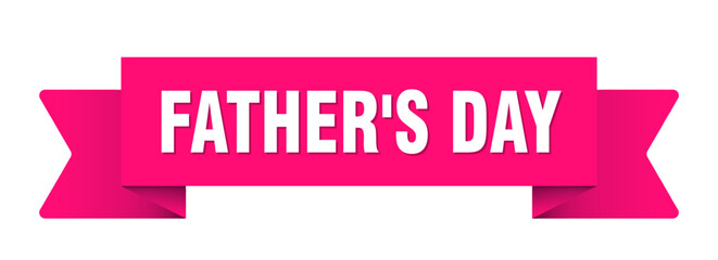 father's day ribbon isolated on transparent background. father's day ribbon