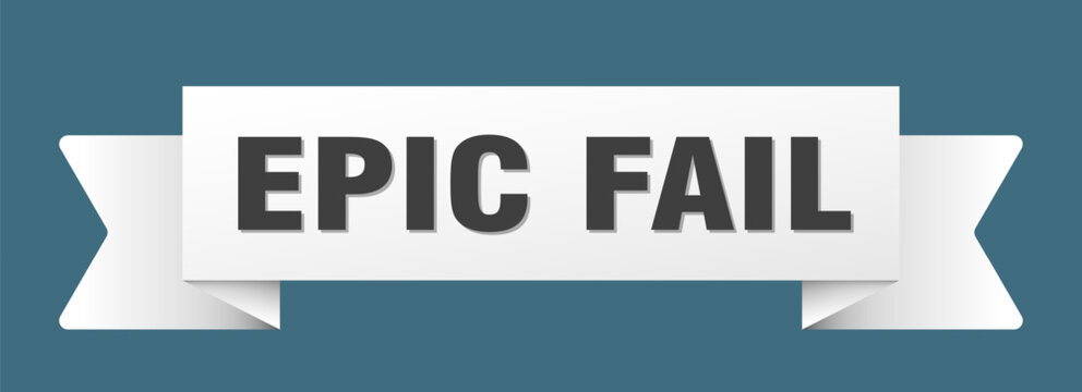 epic fail ribbon isolated on transparent background. epic fail ribbon