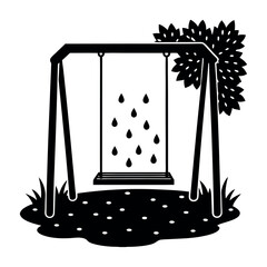 Park swing silhouette
