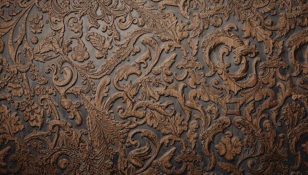 Old wood carving texture, vintage design wallpaper, suitable for editorial header background