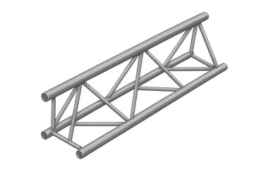 Gray metal truss segment for construction or stage lighting support structure