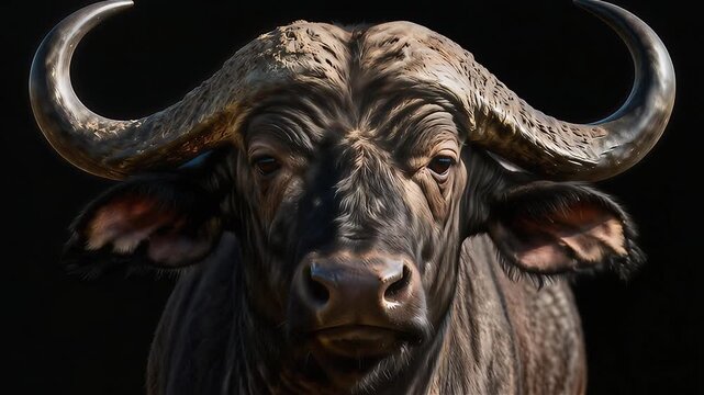 Rostro de un  búfalo