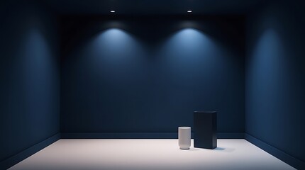 Modern Minimalist 3D Pedestal Mockup for Product Display and Showcase Presentation