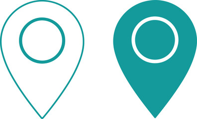 Find your location with these modern map pin illustrations