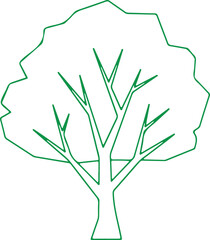 Simple tree outline perfect for educational resources