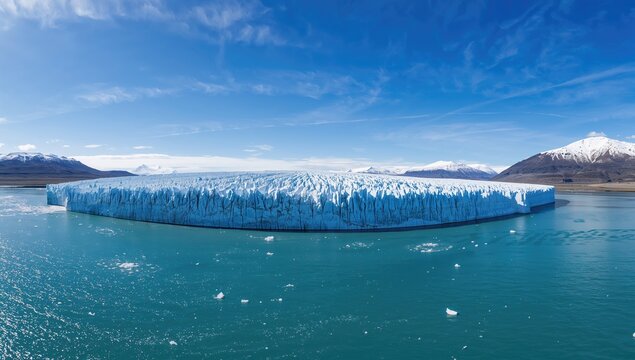 Vast glacier landscape in Kvanefjord, showcasing the impact of seasonal change - Powered by Adobe
