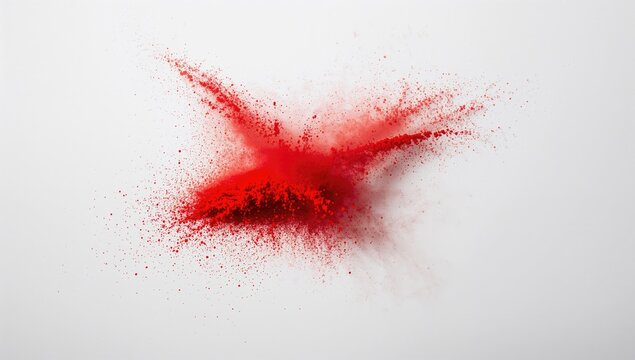 Red sand scattered on a white surface, creating a striking contrast, suitable for creative backgrounds