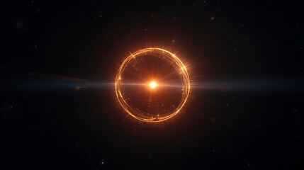 Title: Lucid Origin – A Mesmerizing Glowing Orb Suspended in the Infinite