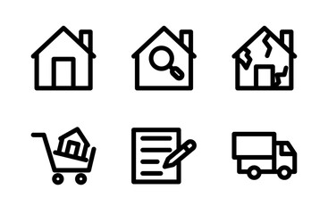 Premium Real Estate Icon Set for Modern Property Management Symbols and Professional Housing Market Visual Design Resources