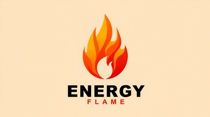 Lucid Origin Energy Flame Logo – Vibrant Orange Fire Design