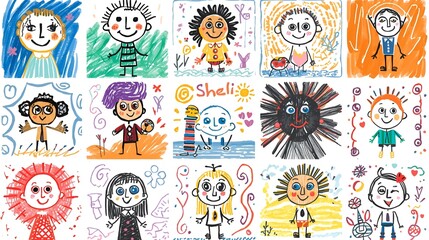 Lucid Origin Illustration &ndash; A Set of Whimsical Childlike Drawings