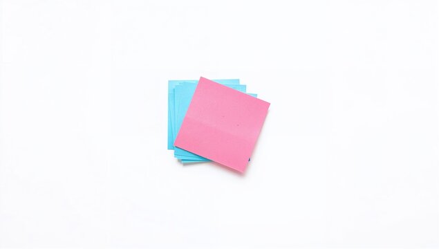 Post-it notes arranged on a white surface, ideal for organizational reminders