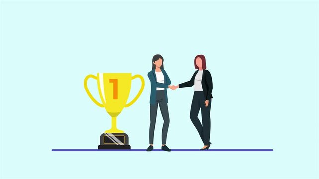 Animated video of goal client first concept. Client First concept. Full length animated illustrations. High quality 4k footage