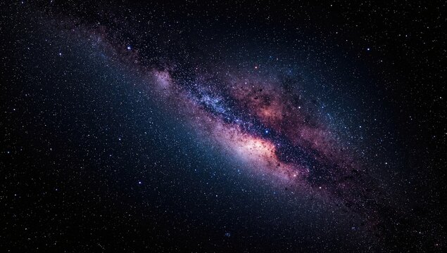 The Milky Way and galaxies illuminate a starry night sky, highlighting the beauty of celestial wonders - Powered by Adobe