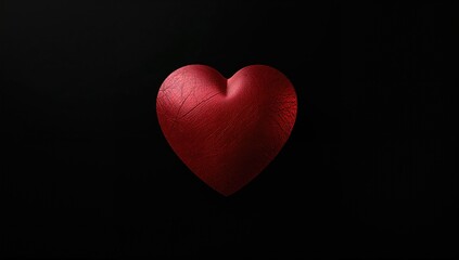 Stylish red heart symbolizing Valentine's Day, ideal for romantic themes