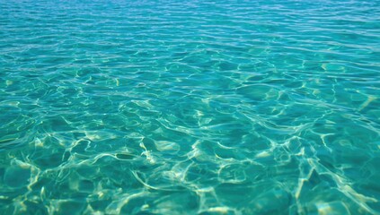 Obraz premium Seascape featuring pristine water, natural beauty, seasonal change