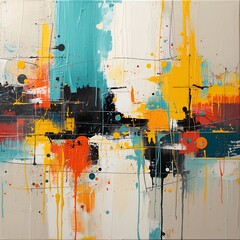 Lucid Origin Vibrant Dynamic Abstract modren art painting