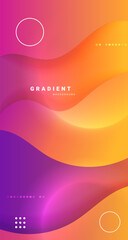 Vibrant gradient abstract background with smooth fluid waves