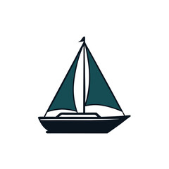 sailing ship isolated on white