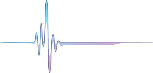 Vibrant Heartbeat Graphic Illustration of an Oscillating Pulse