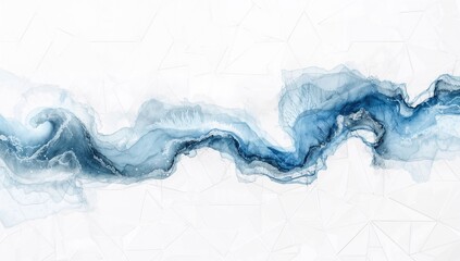 Abstract white geometric waves, suitable for UI backdrop