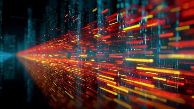 Abstract digital data flow visualization Speed and Connectivity in a modern context