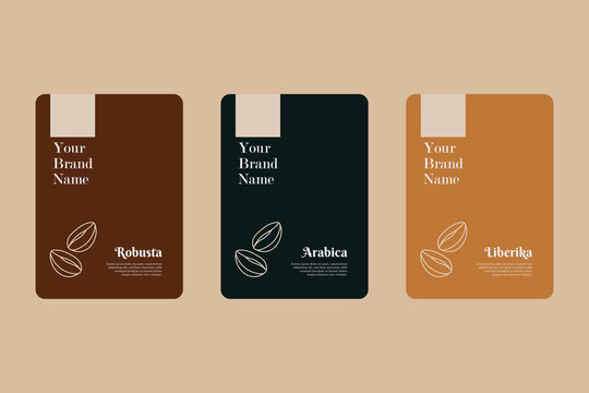 Coffee label your brand sticker template