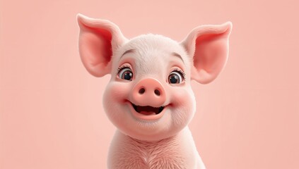 Cartoon pig character in a playful pose, highlighting the theme of food safety awareness