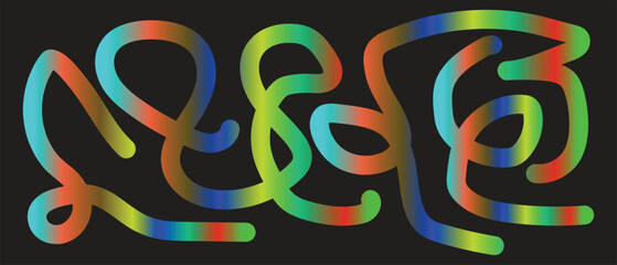 Abstract colorful background with gold money symbols and circles