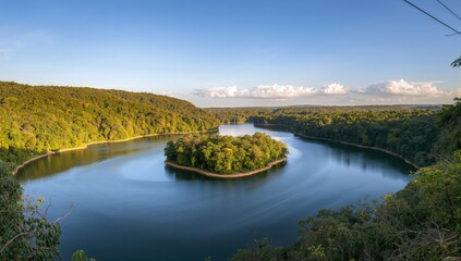 Scenic view of water at Lagoa do Japones, showcasing natural beauty and tourism appeal