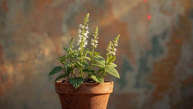 Painted nettle plant in a small container, fiber-dense choice