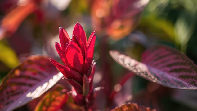 Red bud flowers blooming in the morning light, ideal for editorial header background