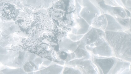 Obraz premium Clear water surface texture with ripples and bubbles, suitable for editorial header background