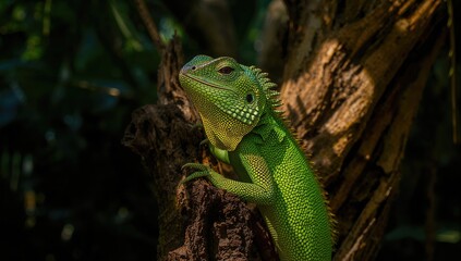 Fototapeta premium Leiolepis lizards, unique reptiles known for their butterfly-like appearance, require further research on their behavior