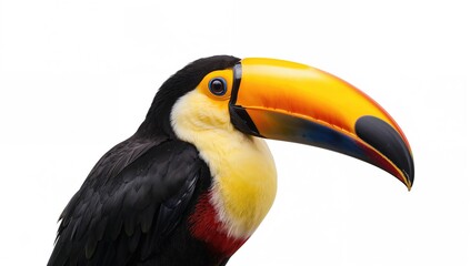 Fototapeta premium Central American Keel-billed Toucan, vibrant colors and unique bill, suitable for editorial use