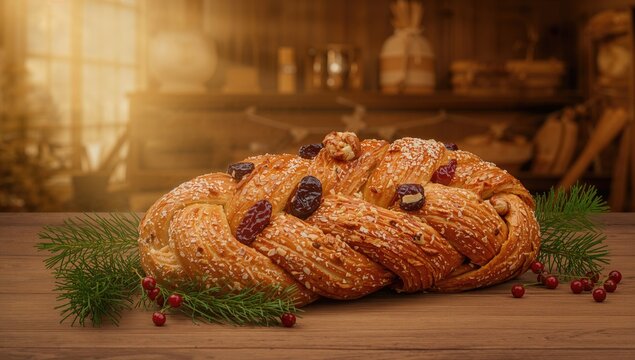 Traditional German sweet bread known as weckmann, associated with St. Nicholas celebration