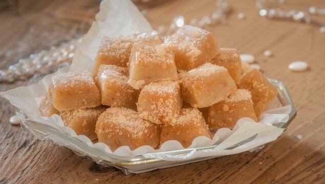 Camafeu, a Brazilian candy made with condensed milk and sugar, a delightful treat for celebrations