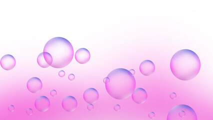 Energetic pink and purple abstract backdrop with floating spheres