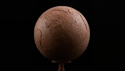 3D printed round model of Earth, showcasing detailed features, suitable for educational purposes