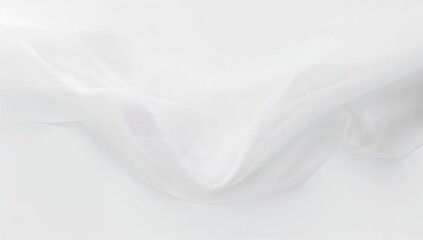 Fototapeta premium Minimalistic white tulle fabric backdrop, suitable for text layout