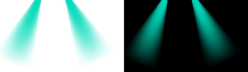 PNG image of Aqua light beams transparent background overlay spotlight effect 