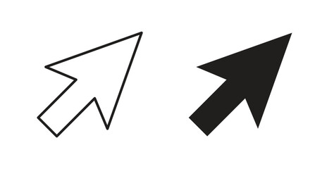 Cursor arrow icons set isolated on white background flat vector illustration.